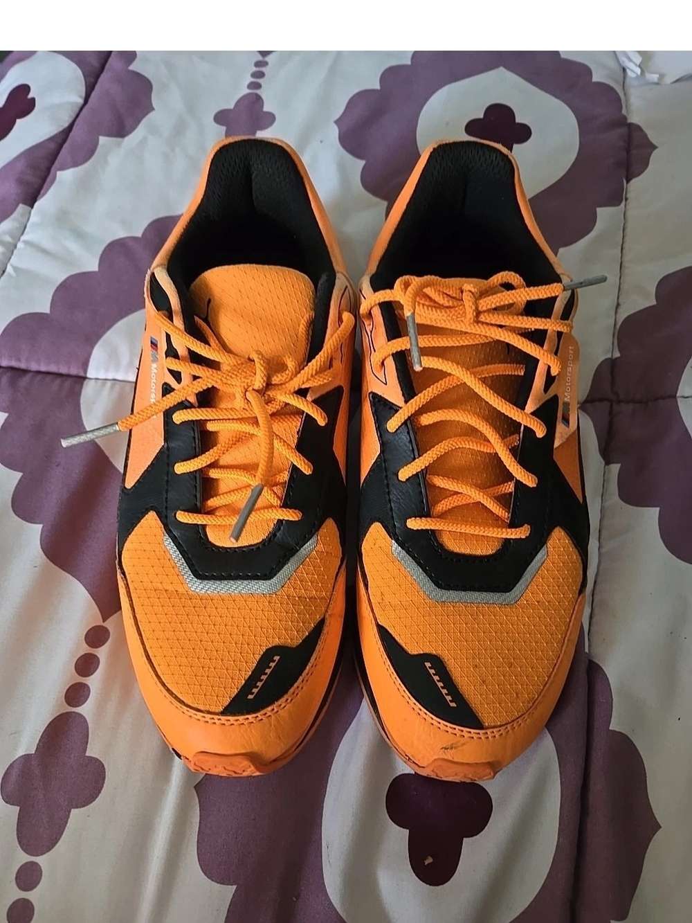 PUMA Low Racer x BMW Motorsport Size 5.5 Orange Glow Shoes Sneakers B18